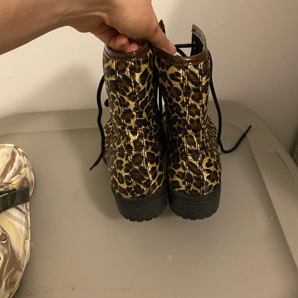 Kali Brown and Black Combat Moto Boots - Picture 3 of 6